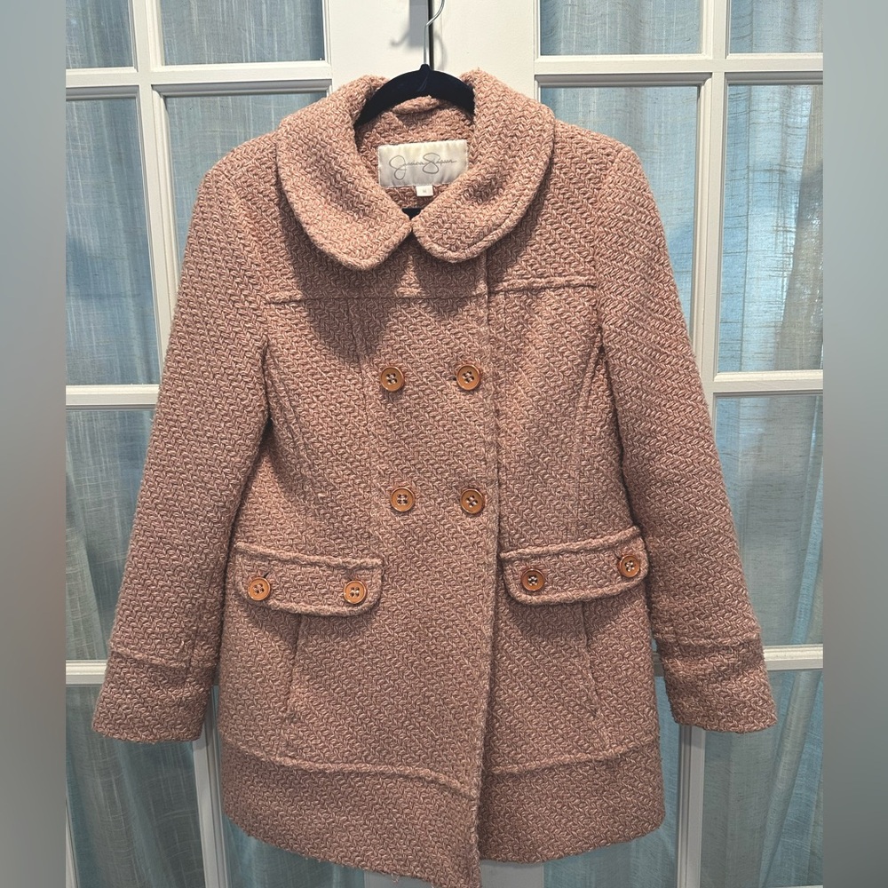 Jessica Simpson Pink/Rose Button Peacoat Jacket Size M Women’s